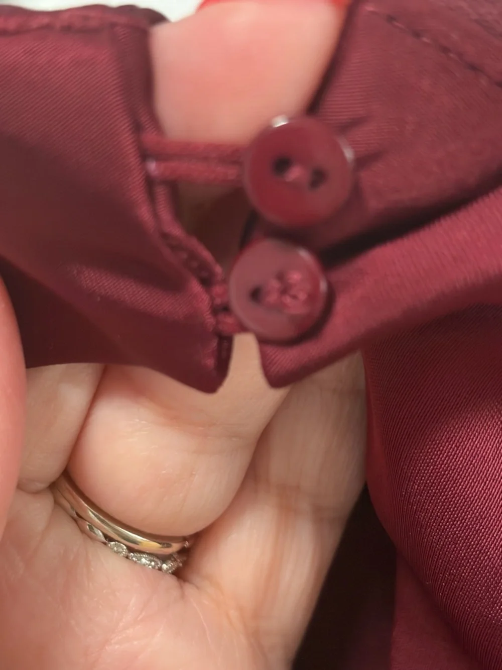 Lulus Classic Elegance NWT Medium Wine Red Satin Sleeveless Mock Neck Jumpsuit - Picture 13 of 15